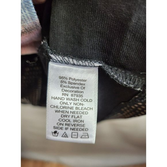 Susan Graver Black Sequined Liquid Knit Ruched Sleeve Top Size Large - Picture 4 of 6